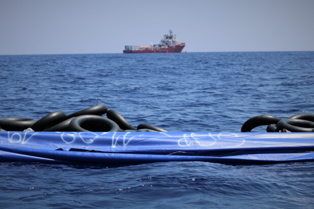 Deflated-rubber-boat