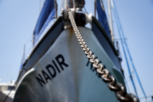 SV Nadir detained at Molo Commerciale, Lampedusa.